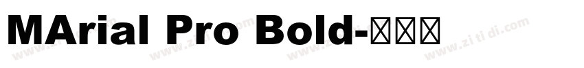 MArial Pro Bold字体转换